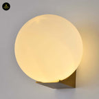 Glass Ball Wall Light – Minimal Gold Base | Minimalist Wall Lamp for Living Room, Bedroom | Jagmag Lights