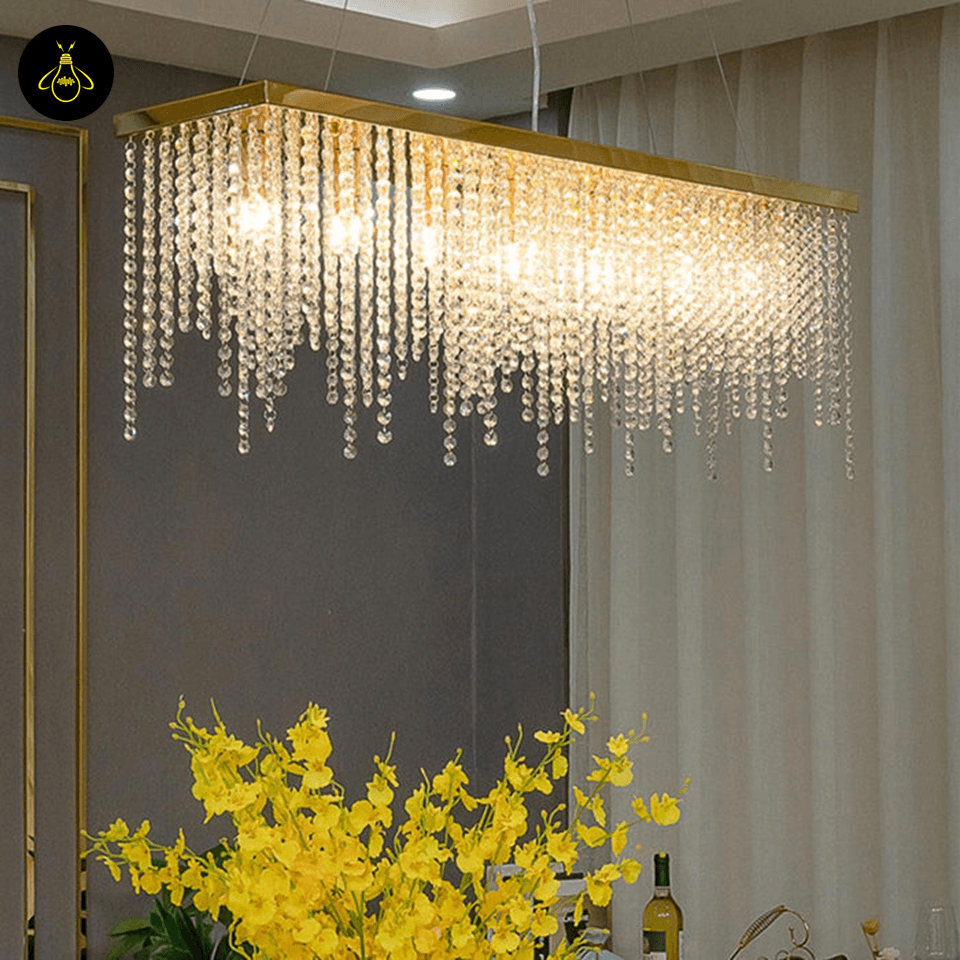 Jagmag Lights Westminster Crystal Chandelier II, 2 Feet Height, Crystal & Stainless Steel, for Dining Room or Kitchen - Fancy and Decorative lights - Brand name jagmag lights