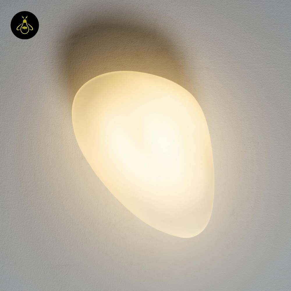 White Opaline Glass Wall Light – Matte Finish | Premium Lighting for Living Room, Hallways, Bedrooms | Jagmag Lights