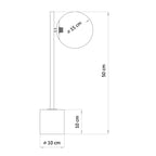 Marble & White Glass Table Lamp – Brass Finish | Bestseller for Living Room, Bedroom | Jagmag Lights