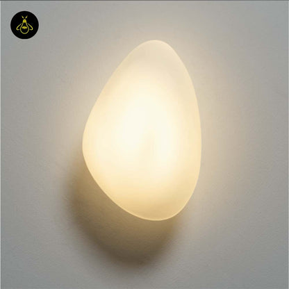 White Opaline Glass Wall Light – Matte Finish | Premium Lighting for Living Room, Hallways, Bedrooms | Jagmag Lights