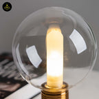 Vintage Glass Table Lamp – Transparent Sphere | Table Lamp for Living Room | Jagmag Lights