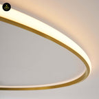 Brass Finish Metal LED Ceiling/Wall Light – Ultra-Minimalist Circle | Dimmable Lighting for Living, Dining & Bedroom | Jagmag Lights