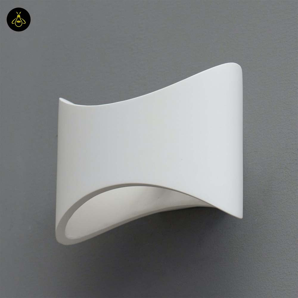 Gypsum LED Wall Light – Rectangle White Modern | Wall Lamp for Living Room, Bedroom | Jagmag Lights