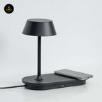 Stainless Steel LED Table Lamp – Wireless Charging | Modern Desk Lamp for Living & Bedroom | Jagmag Lights