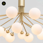 Gold Plated Pendant Lamp – Elegant 18 Ball Design | Decorative Lighting for Living Room, Dining | Jagmag Lights