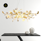 Gingko Chandelier – Handcrafted Ceramic Petal Lighting | Jagmag Lights