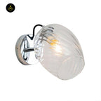 Textured Glass Wall Light – Clear Finish | Decorative Wall Light for Living Rooms, Hallways | Jagmag Lights