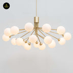 Gold Plated Pendant Lamp – Elegant 18 Ball Design | Decorative Lighting for Living Room, Dining | Jagmag Lights