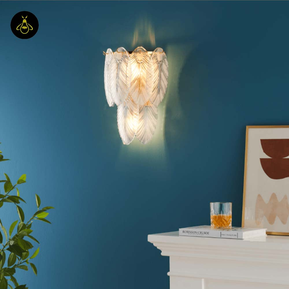 Brass & Opaline Glass Wall Lamp – Gold Oval Frame | Crystal Pendant Light for Halls & Bedrooms | Jagmag Lights