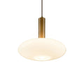Brass + Opaline Glass Pendant Light – Modern Round Design | Pendant Lighting for Living Room, Bedroom | Jagmag Lights