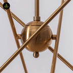 Brass & Glass Pendant Light – Modern Linear Rods | Industrial Pendant for Dining, Living | Jagmag Lights