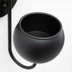 Stainless Steel Wall Light – Matte Black Plant Pot Design | Waterproof Wall Lamp for Living Room, Balcony | Jagmag Lights