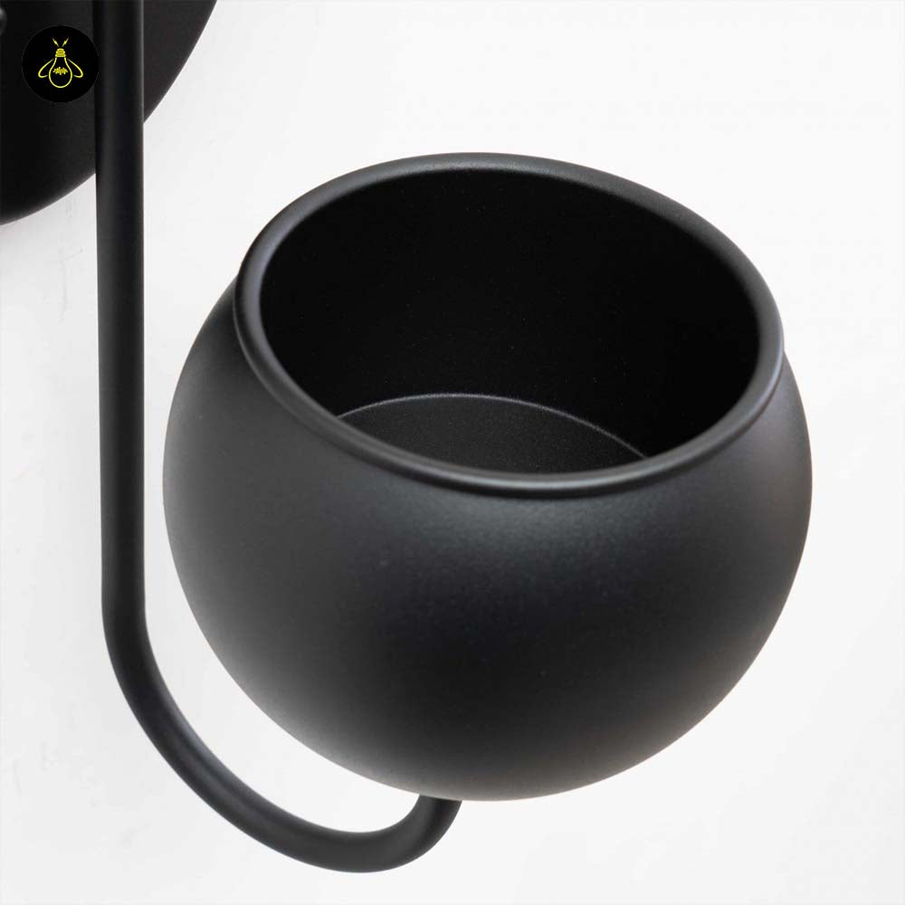 Stainless Steel Wall Light – Matte Black Plant Pot Design | Waterproof Wall Lamp for Living Room, Balcony | Jagmag Lights