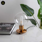 Vintage Glass Table Lamp – Transparent Sphere | Table Lamp for Living Room | Jagmag Lights
