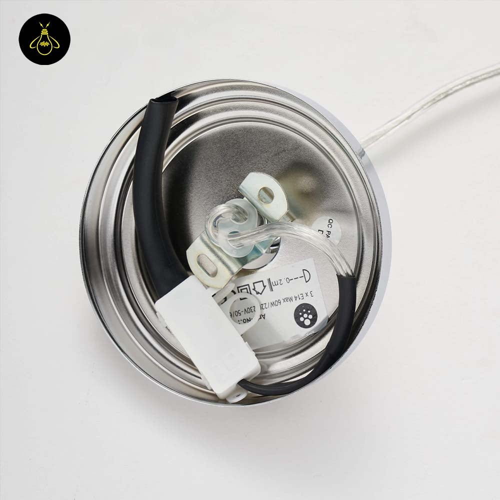 Crystal Glass Pendant Light – Trapezoid Design With Silver Finish | Elegant Hanging Light for Living Room, Dining, Bedroom | Jagmag Lights