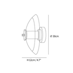 Flying Saucer Chrome LED Glass Wall Lamp Indoor – Amber Shade | Jagmag Lights