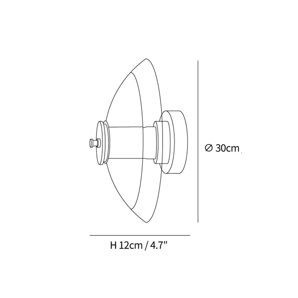 Flying Saucer Chrome LED Glass Wall Lamp Indoor – Amber Shade | Jagmag Lights