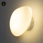 White Opaline Glass Wall Light – Matte Finish | Premium Lighting for Living Room, Hallways, Bedrooms | Jagmag Lights