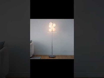 Chrome Floor Lamp with 7 Glass Spheres – Polished Chrome | Designer Floor Lamp for Living Room | Jagmag Lights