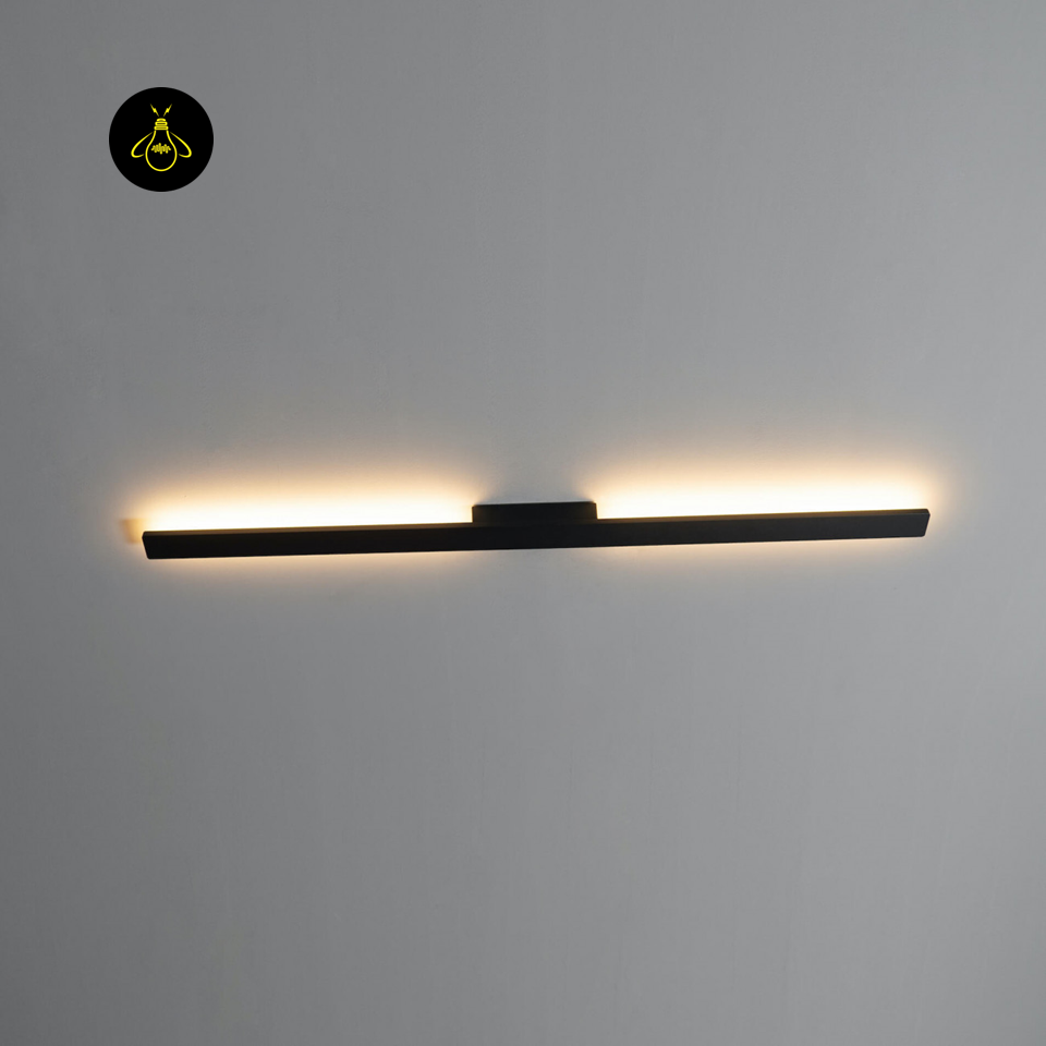 Ultra-Minimalist LED Wall Lamp – Black Slim Bar IP65 | LED Wall Light for Bathrooms & Corridors | Jagmag Lights