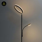 Polyethylene LED Floor Lamp – Black Double Light Design | Floor Lamp for Living Room, Outdoor, Restaurant | Jagmag Lights