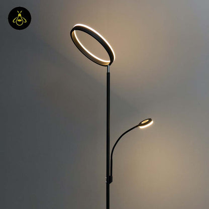Polyethylene LED Floor Lamp – Black Double Light Design | Floor Lamp for Living Room, Outdoor, Restaurant | Jagmag Lights