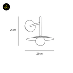 Jagmag Gea Iron Wall Lamp - Modern Design, Frosted Shade, Set of 2, for Home Decor - Fancy and Decorative lights - Brand name jagmag lights