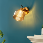 Textured Amber Glass Bell Wall Light – Rustic Vintage | Glass Wall Light for Dining & Hallway | Jagmag Lights