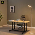 Sleek White LED Floor Lamp – Adjustable Dimmable Head | Modern Lighting for Living Room & Office | Jagmag Lights