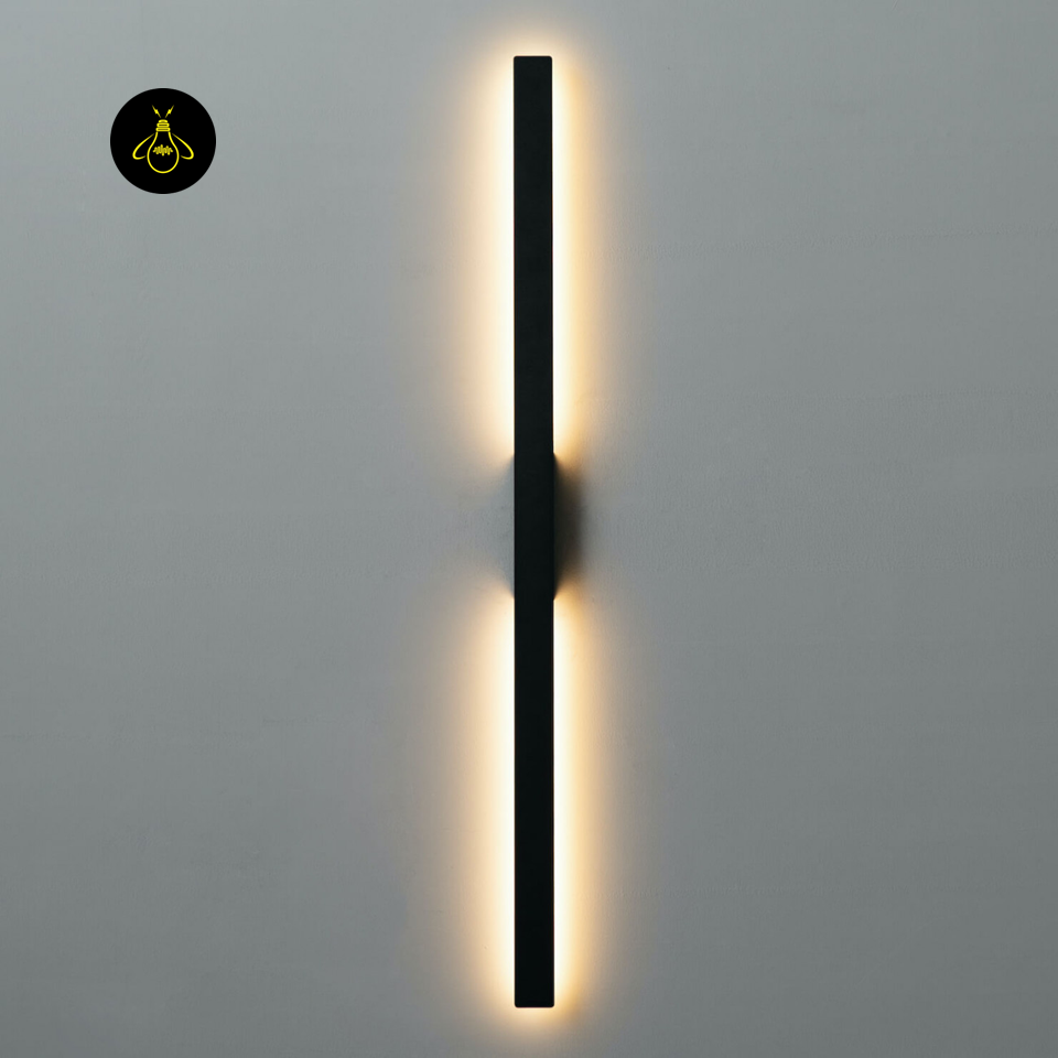 Ultra-Minimalist LED Wall Lamp – Black Slim Bar IP65 | LED Wall Light for Bathrooms & Corridors | Jagmag Lights