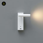 Stainless Steel LED Wall Light – Matte White USB Reading | White LED Wall Light for Bedrooms | Jagmag Lights