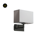 Chrome Bedside Wall Light – White Shade Headboard Sconce | Bedroom Wall Light | Jagmag Lights