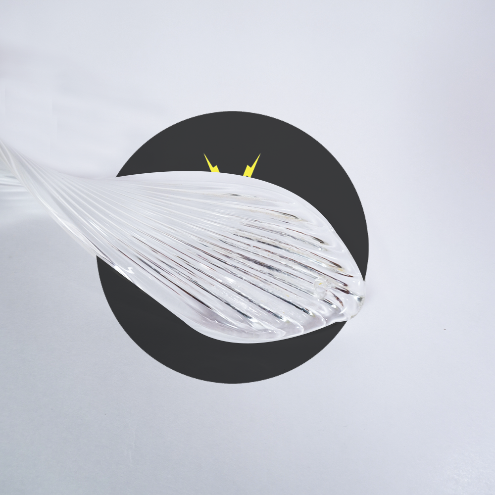 Borosilicate Glass Infinity Leaf – 200x40mm Clear | Chandelier Part | 100 pieces per box