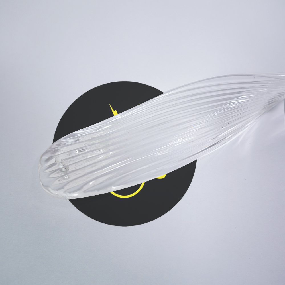 Borosilicate Glass Infinity Leaf – 200x40mm Clear | Chandelier Part | 100 pieces per box