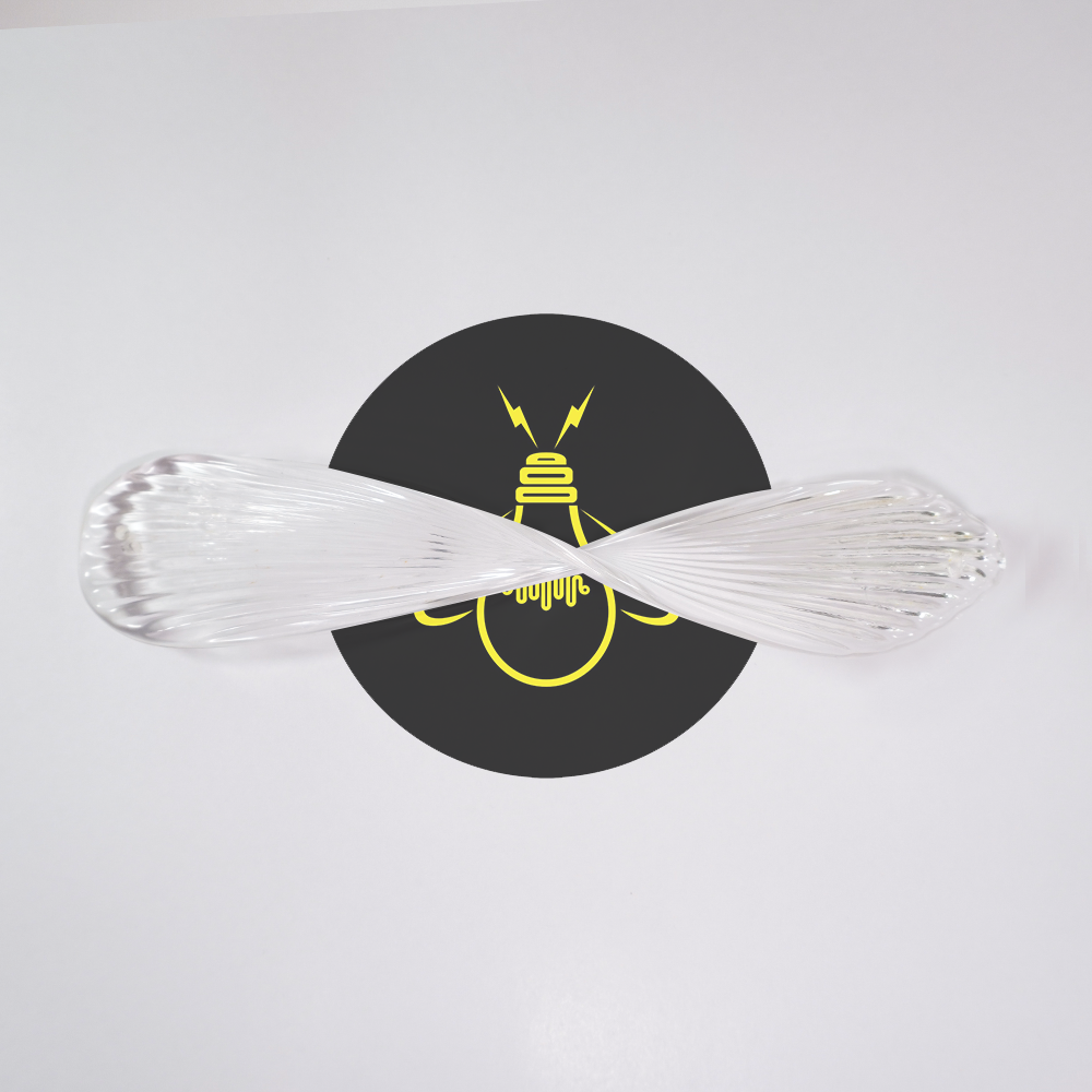 Borosilicate Glass Infinity Leaf – 200x40mm Clear | Chandelier Part | 100 pieces per box