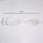 Borosilicate Glass Infinity Leaf – 200x40mm Clear | Chandelier Part | 100 pieces per box