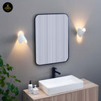 White Aluminum LED Wall Light – Spiral Ribbon IP54 | Wall Lighting for Living Room, Hallways | Jagmag Lights