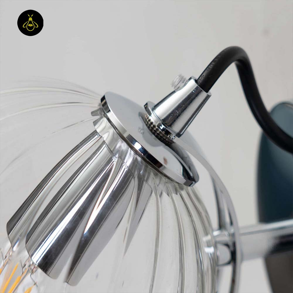 Textured Glass Wall Light – Clear Finish | Decorative Wall Light for Living Rooms, Hallways | Jagmag Lights