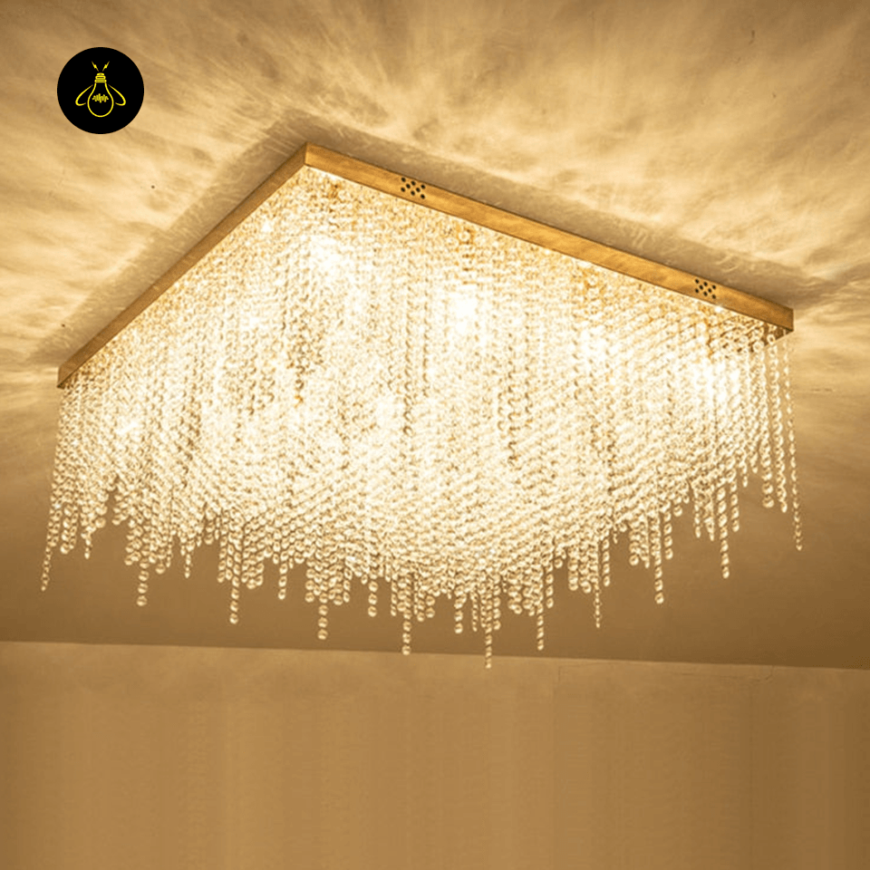 Jagmag Lights Westminster Crystal Chandelier II, 2 Feet Height, Crystal & Stainless Steel, for Dining Room or Kitchen - Fancy and Decorative lights - Brand name jagmag lights