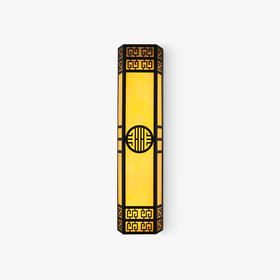 Stripe Outdoor LED Wall Light – Black & Light Yellow | IP65 Rated | Jagmag Lights