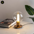 Vintage Glass Table Lamp – Transparent Sphere | Table Lamp for Living Room | Jagmag Lights