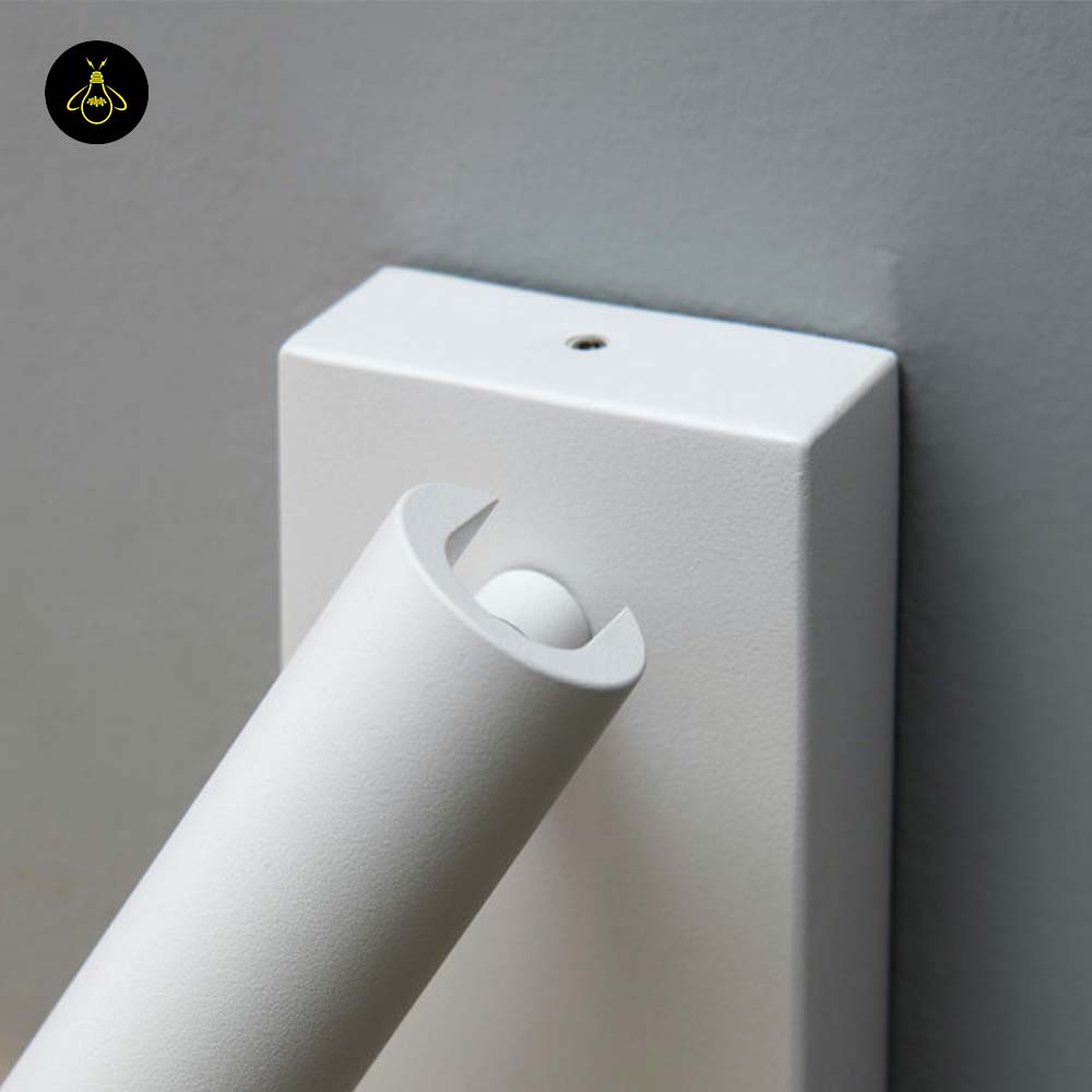 Stainless Steel LED Wall Light – Matte White USB Reading | White LED Wall Light for Bedrooms | Jagmag Lights