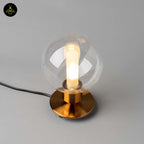 Vintage Glass Table Lamp – Transparent Sphere | Table Lamp for Living Room | Jagmag Lights