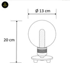 Vintage Glass Table Lamp – Transparent Sphere | Table Lamp for Living Room | Jagmag Lights