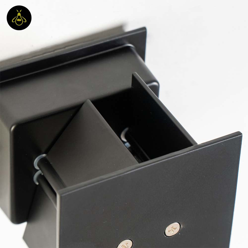 Stainless Steel LED Wall Light – Black Matte Cubic | Waterproof Lighting for Indoor/Outdoor Walls | Jagmag Lights