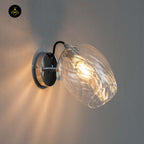 Textured Glass Wall Light – Clear Finish | Decorative Wall Light for Living Rooms, Hallways | Jagmag Lights