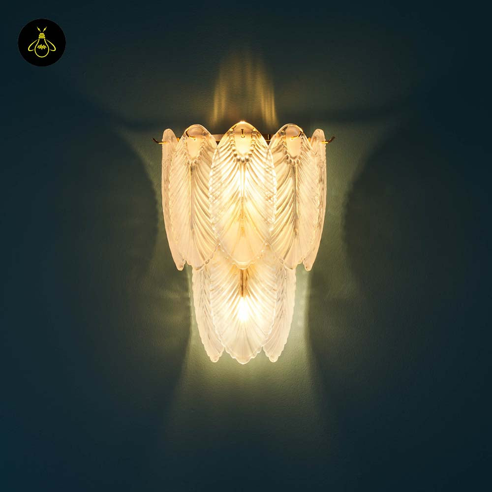 Brass & Opaline Glass Wall Lamp – Gold Oval Frame | Crystal Pendant Light for Halls & Bedrooms | Jagmag Lights