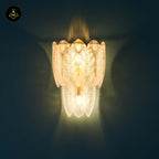 Brass & Opaline Glass Wall Lamp – Gold Oval Frame | Crystal Pendant Light for Halls & Bedrooms | Jagmag Lights