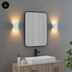 White Aluminum LED Wall Light – Spiral Ribbon IP54 | Wall Lighting for Living Room, Hallways | Jagmag Lights